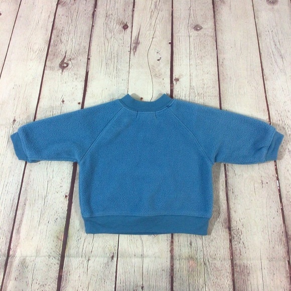 The Children’s Place Blue Bear Fleece Sweatshirt - Size 0-3 Months - Picture 4 of 6